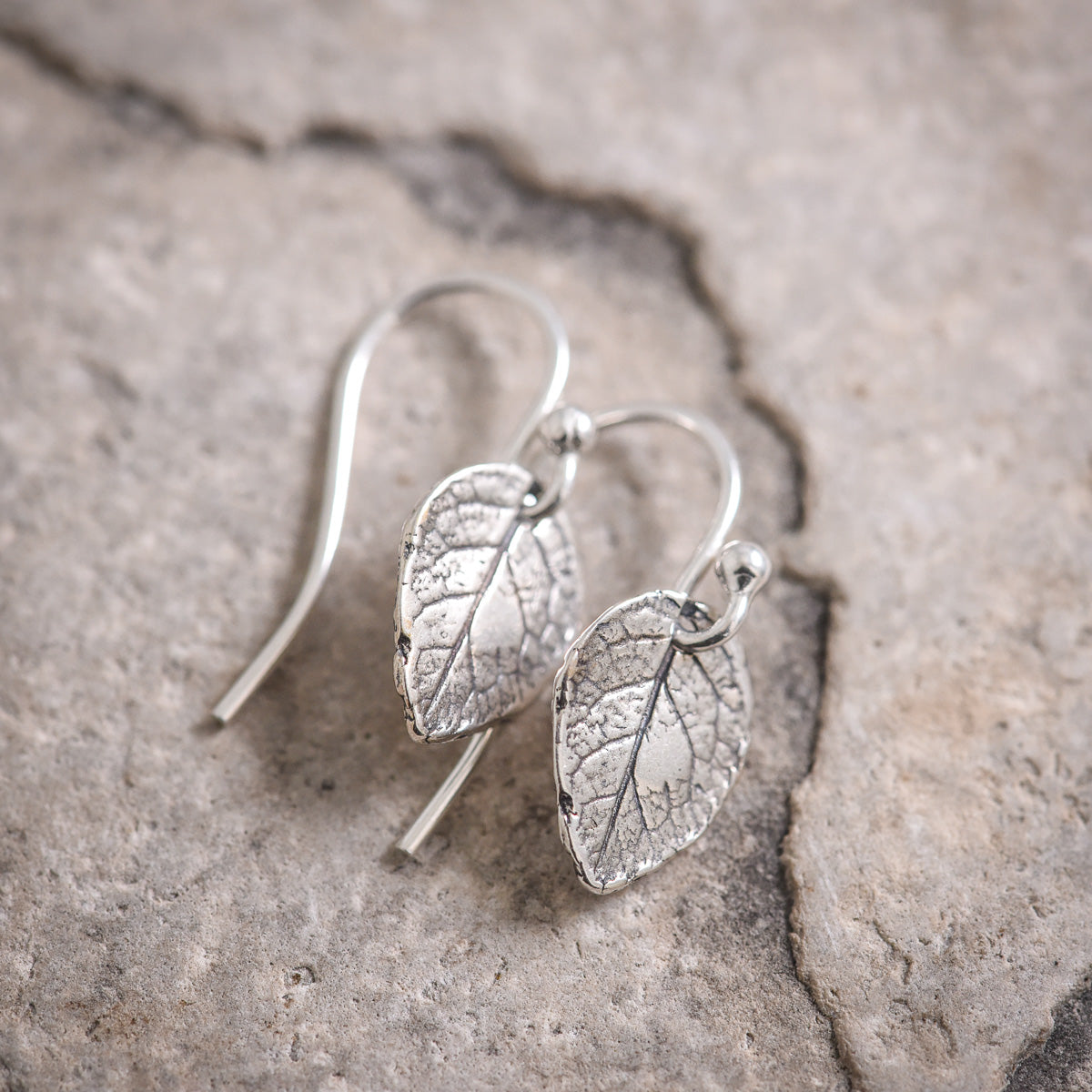 Mini Rose Leaf Earrings