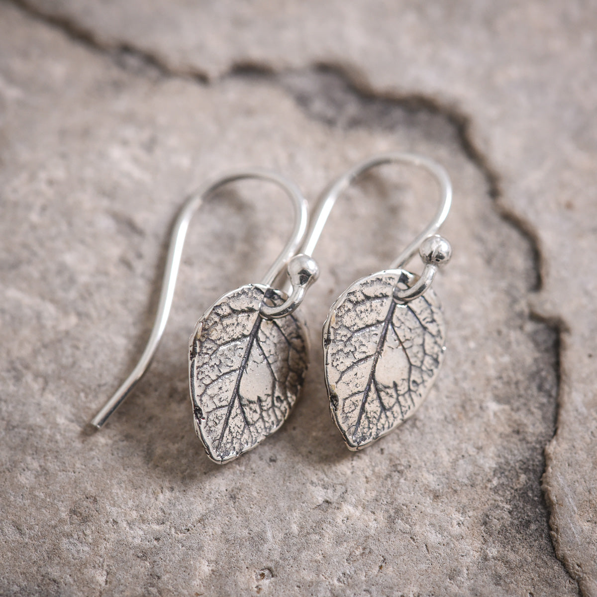 Mini Rose Leaf Earrings
