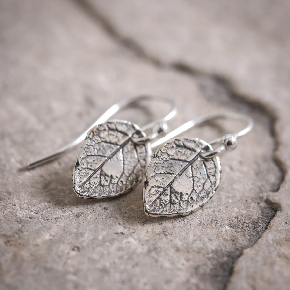 Mini Rose Leaf Earrings