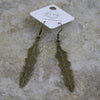 Dandelion Leaf Earrings in Bronze