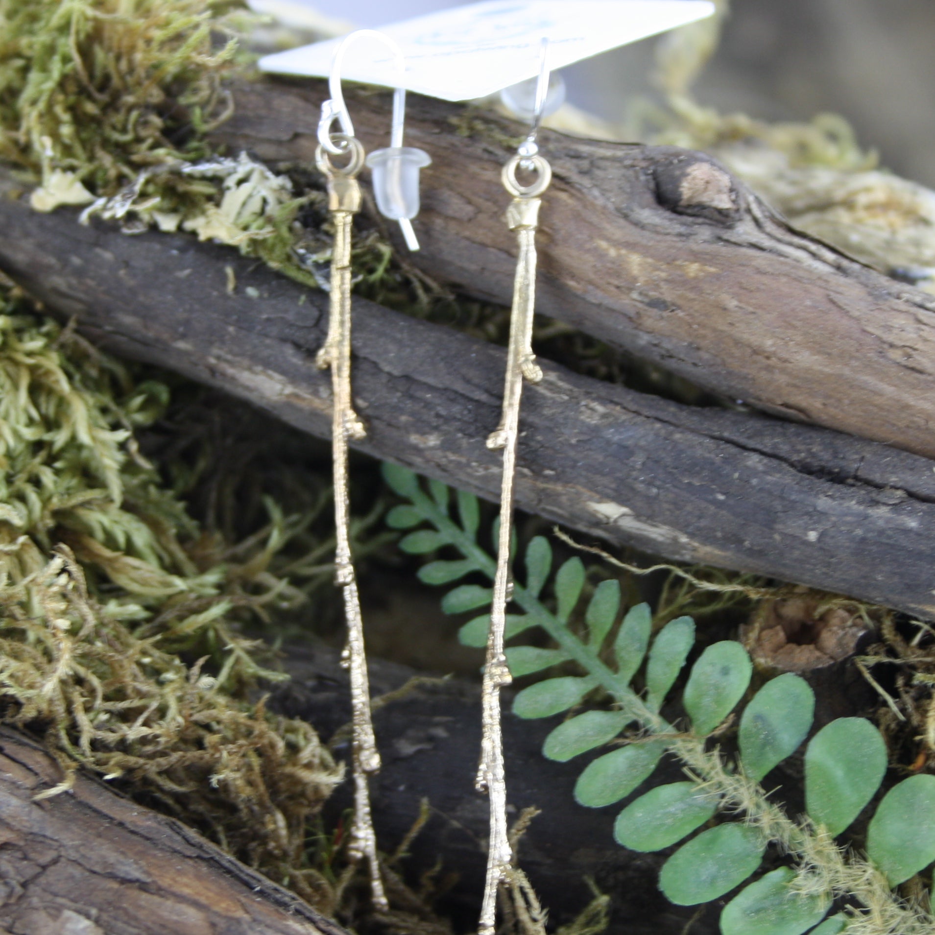 Sweet Fern Bud Earrings in Bronze