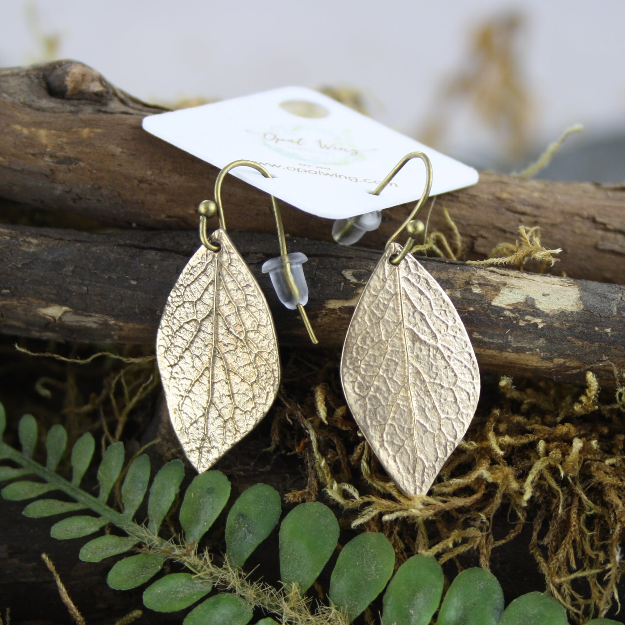 Alder Earrings in Bronze