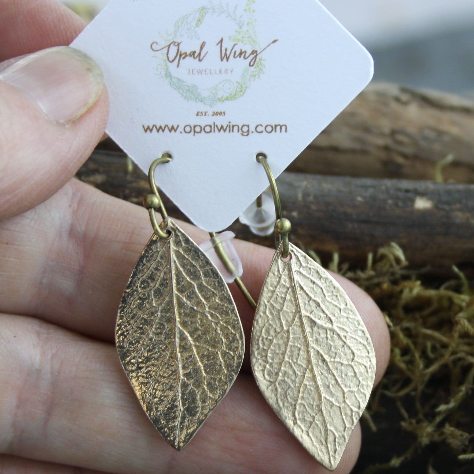 Alder Earrings in Bronze