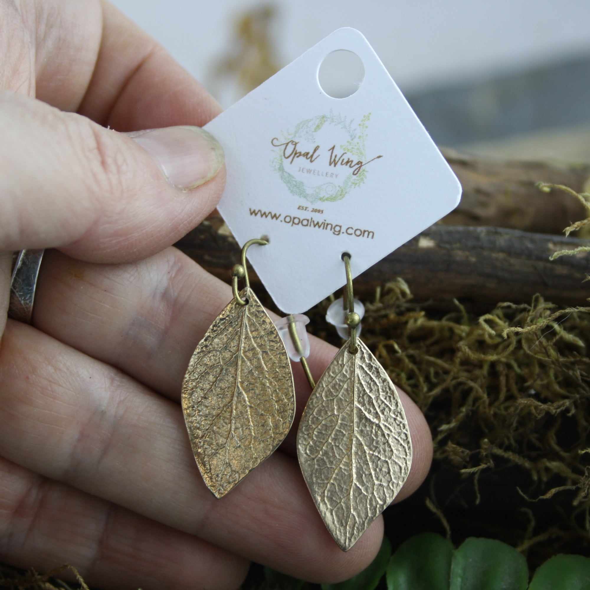 Alder Earrings in Bronze