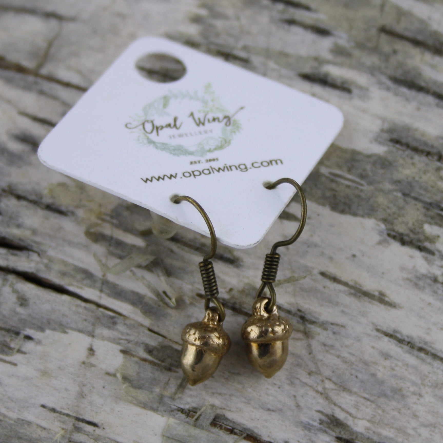 Acorn Earrings in bronze