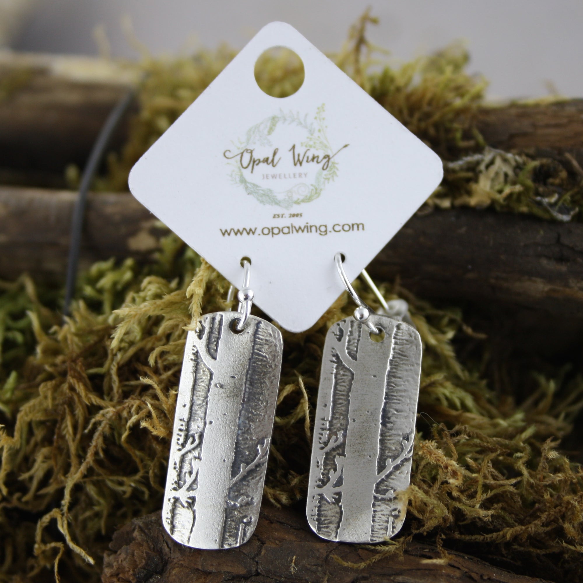 Birch Etched Earrings