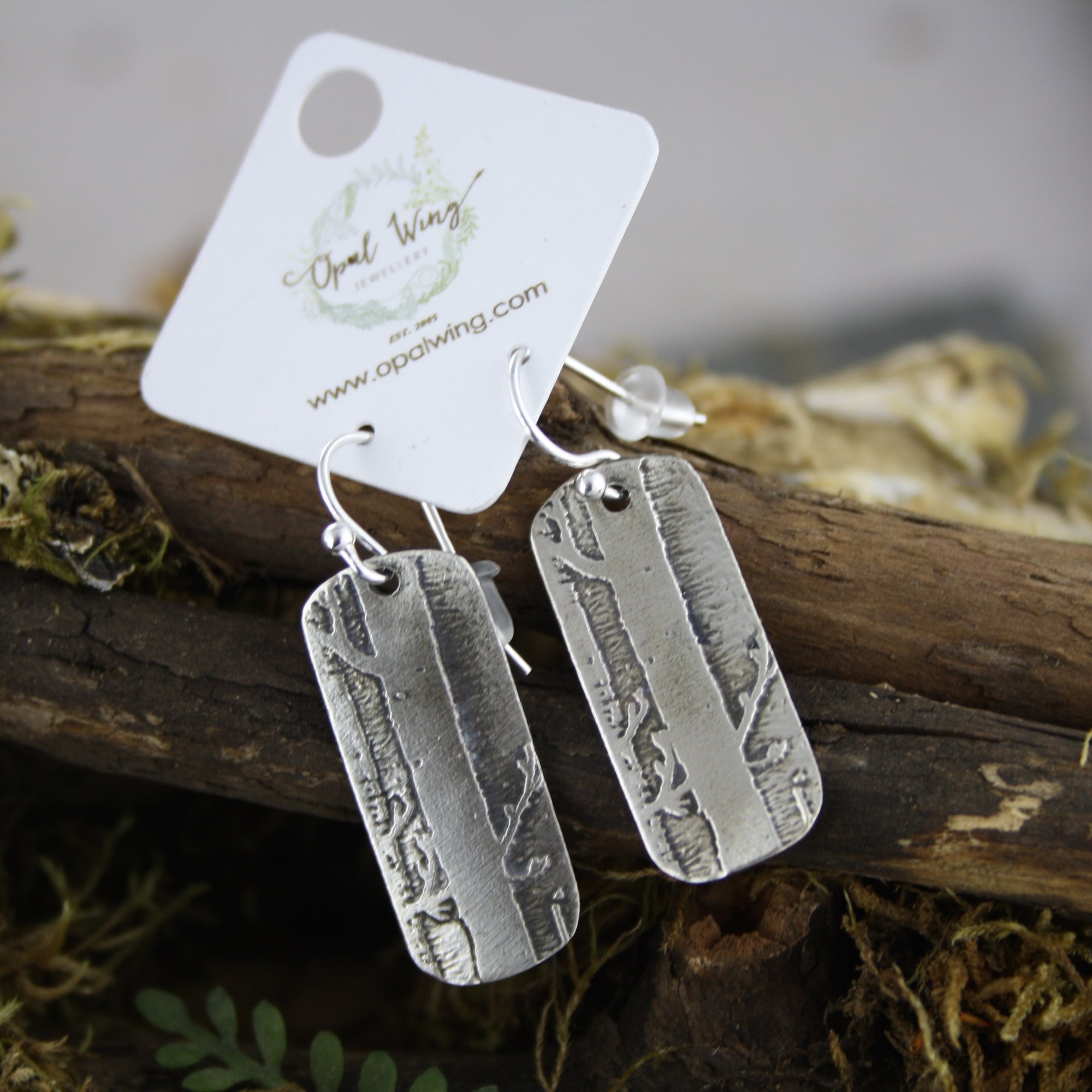 Birch Etched Earrings