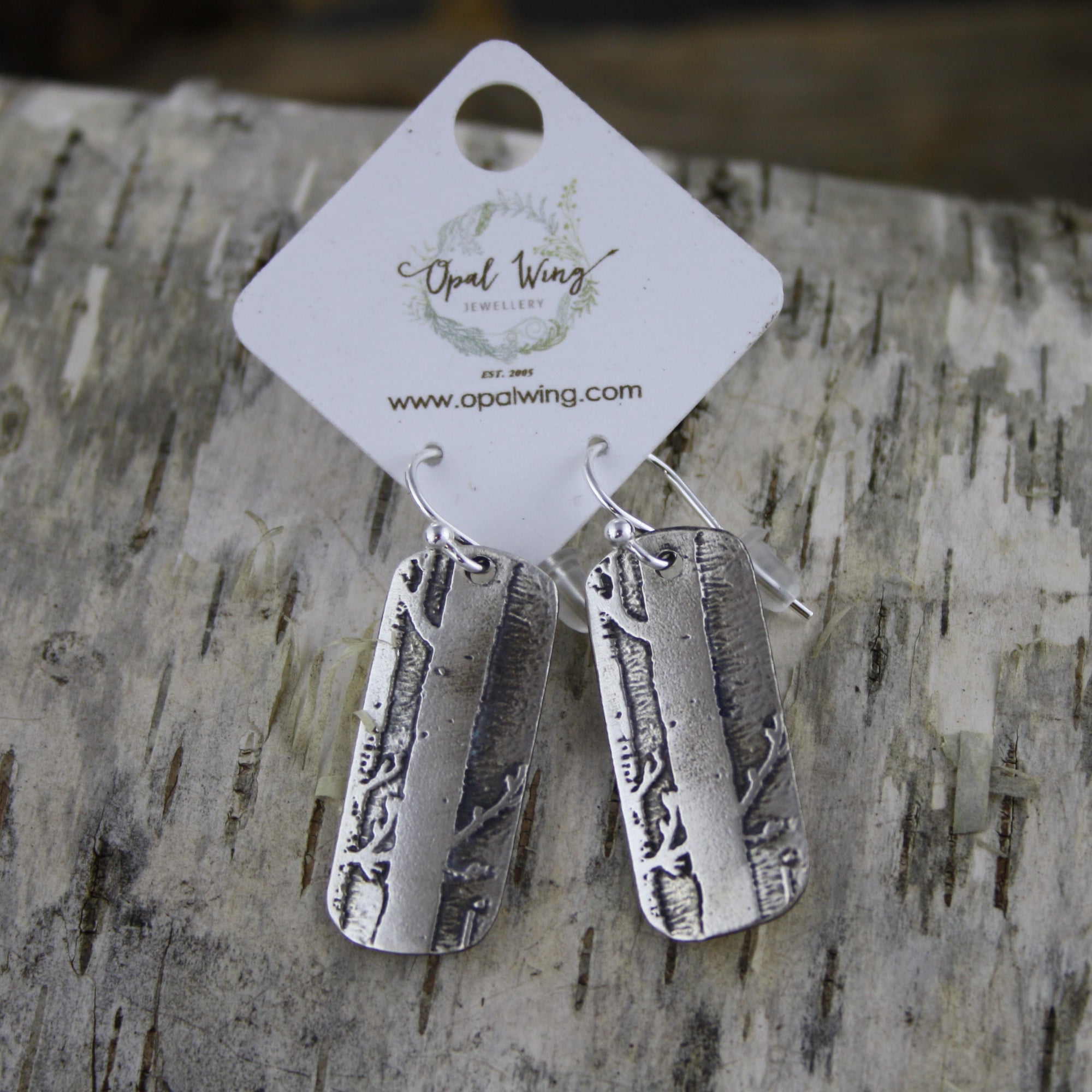 Birch Etched Earrings