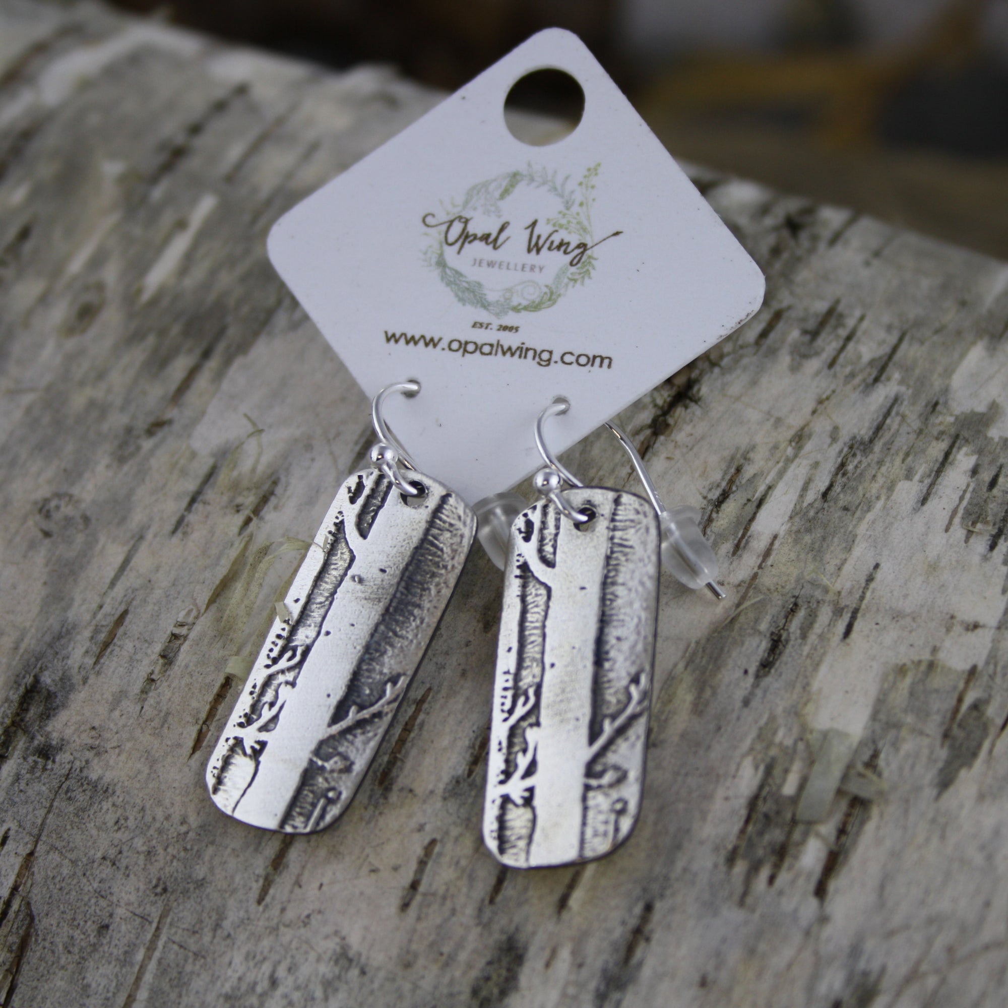 Birch Etched Earrings