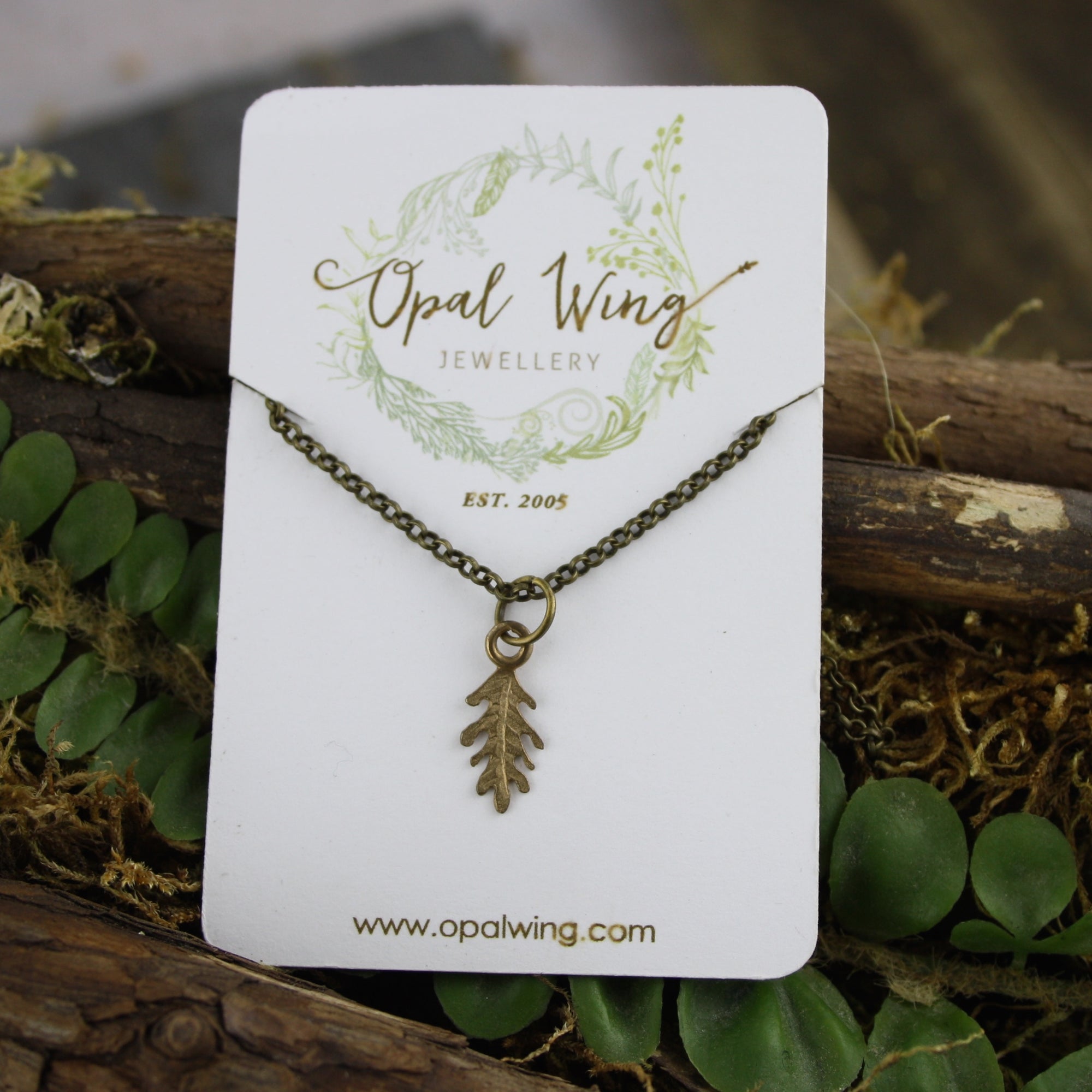 Oak Leaf Pendant in Bronze