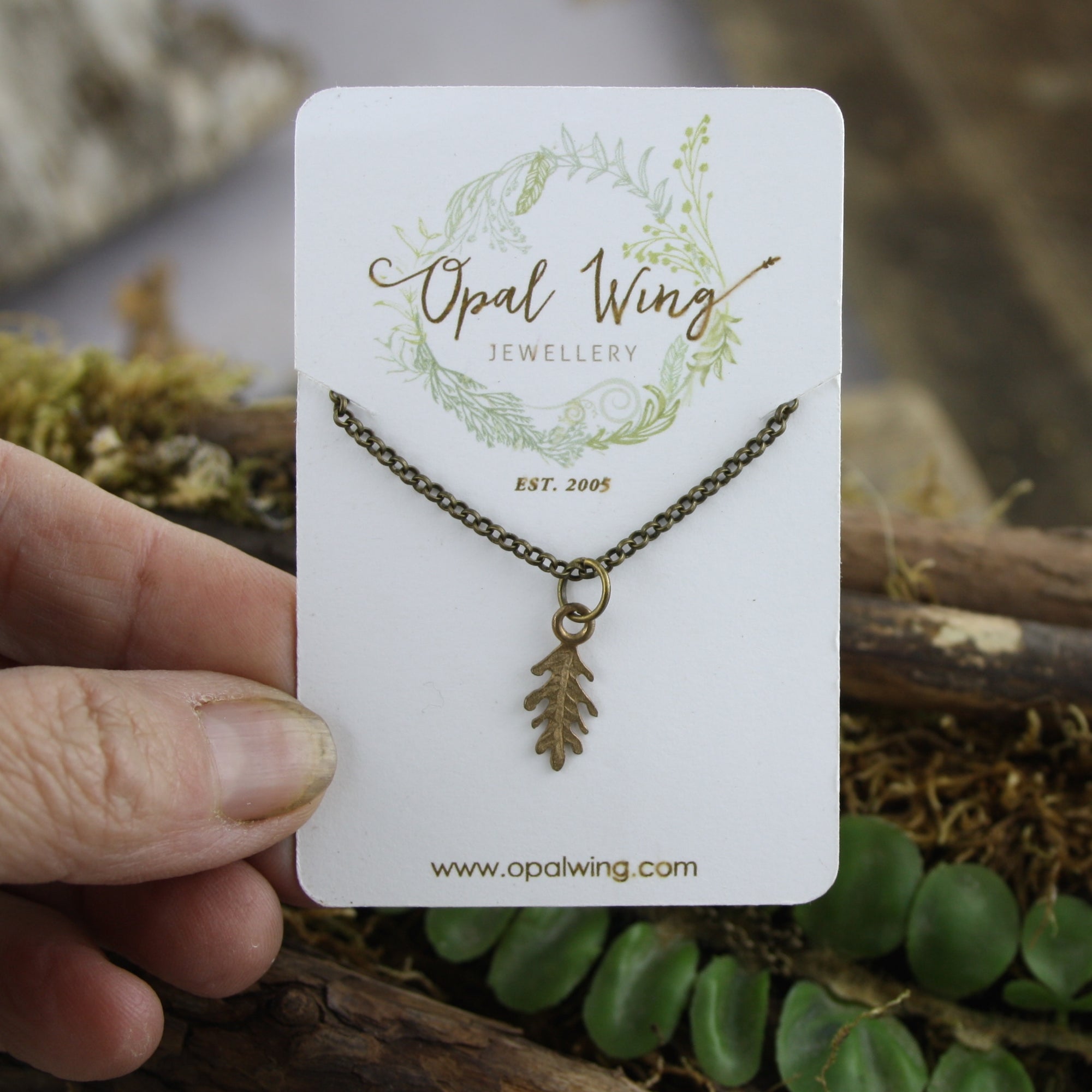 Oak Leaf Pendant in Bronze