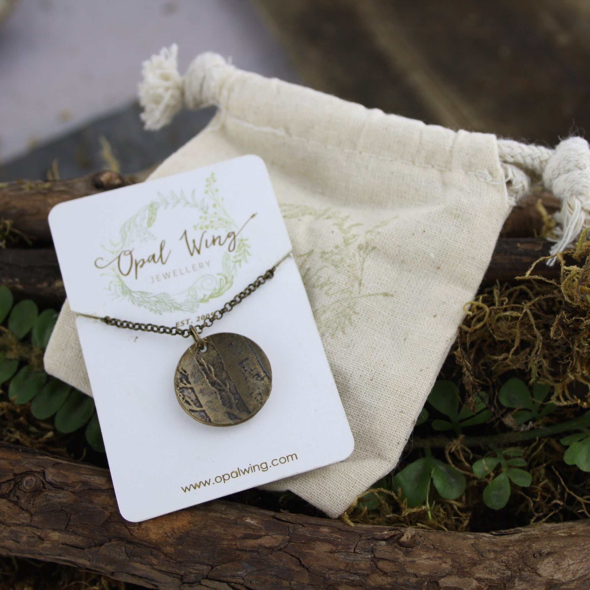 Birch Vessel Amulet in Bronze