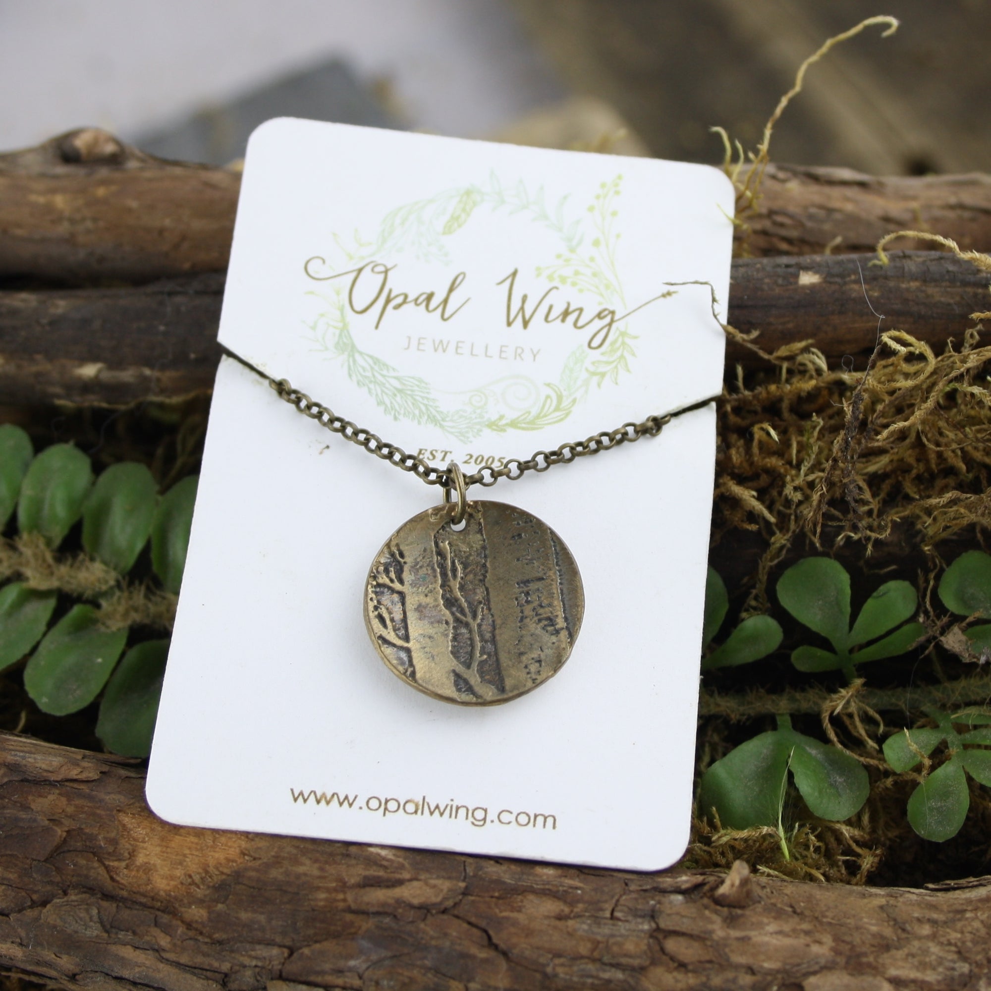 Birch Vessel Amulet in Bronze