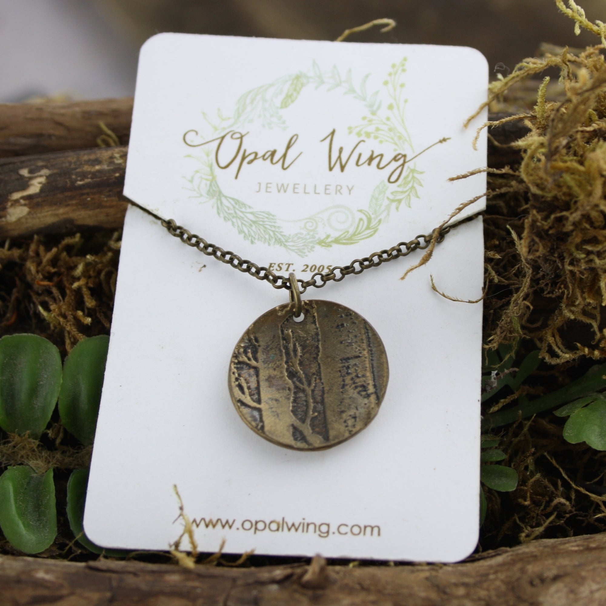 Birch Vessel Amulet in Bronze