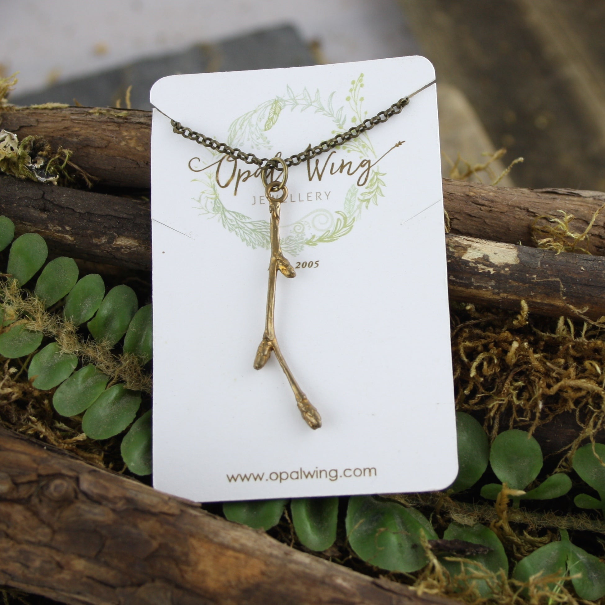 Birch Bud Pendant in Bronze
