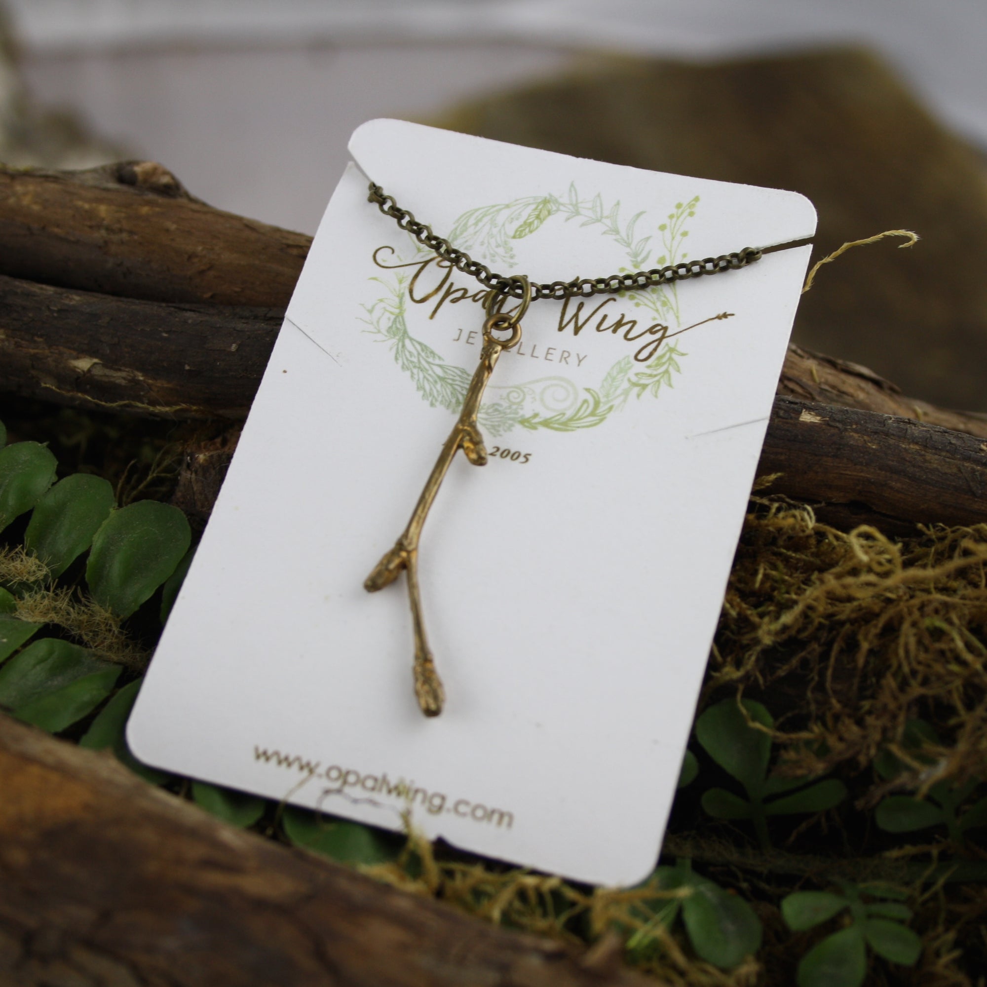 Birch Bud Pendant in Bronze