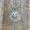 Forest Queen Barn Owl Goddess with Turquoise