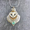 Forest Queen Barn Owl Goddess with Turquoise