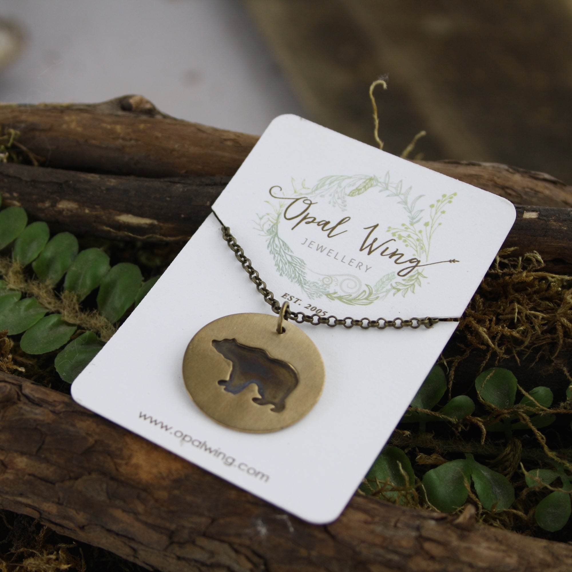 Bear Medicine Pendant in Bronze