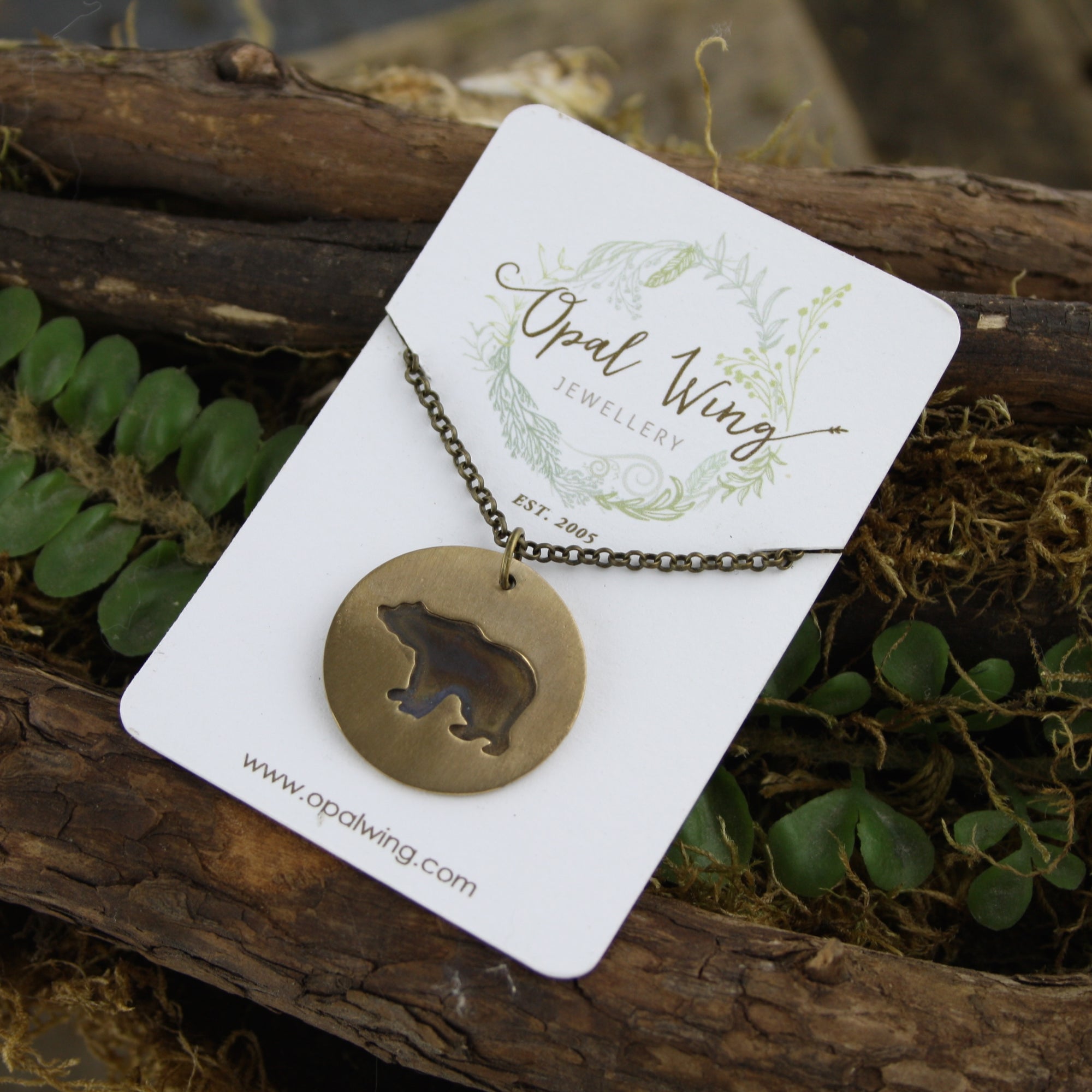 Bear Medicine Pendant in Bronze