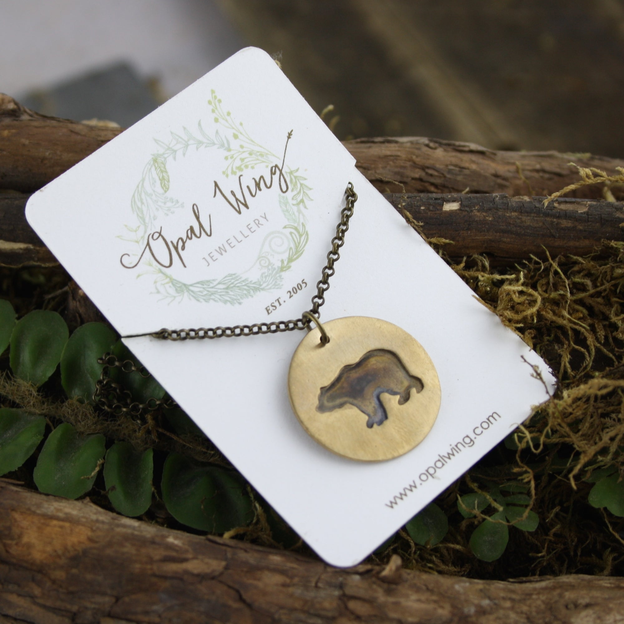 Bear Medicine Pendant in Bronze