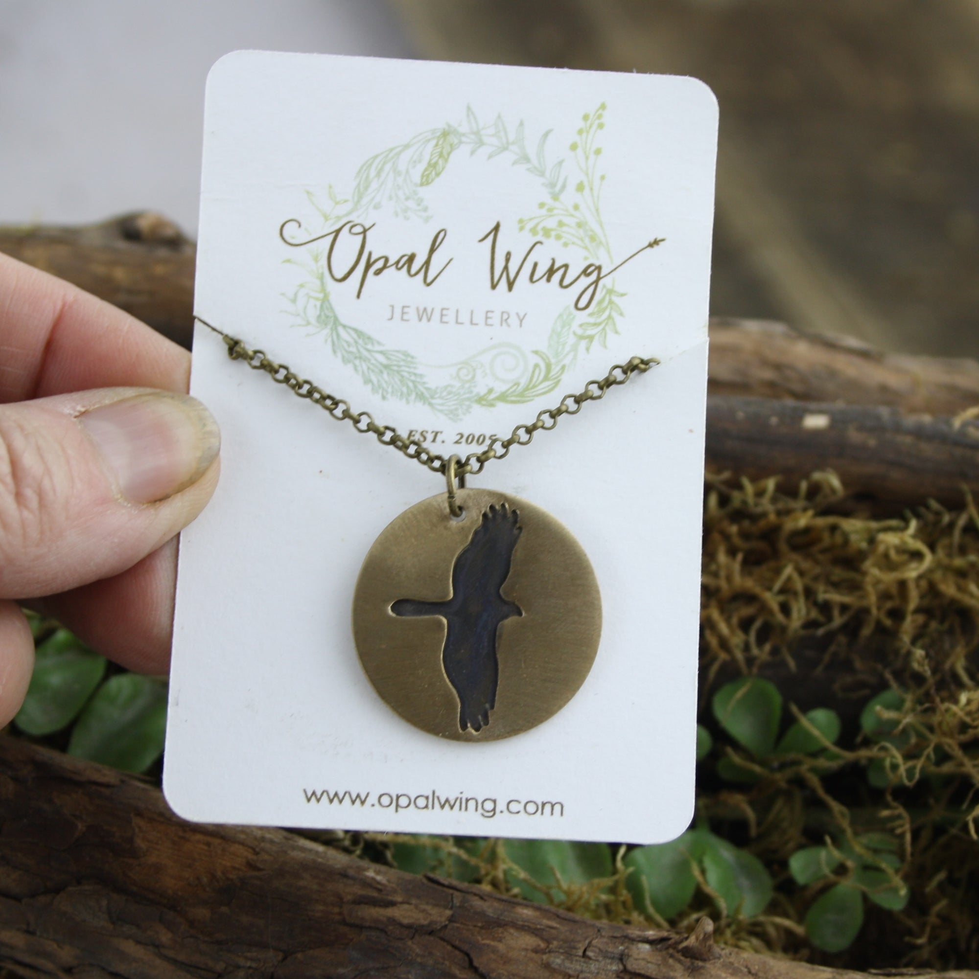 Soaring Eagle Pendant in Bronze