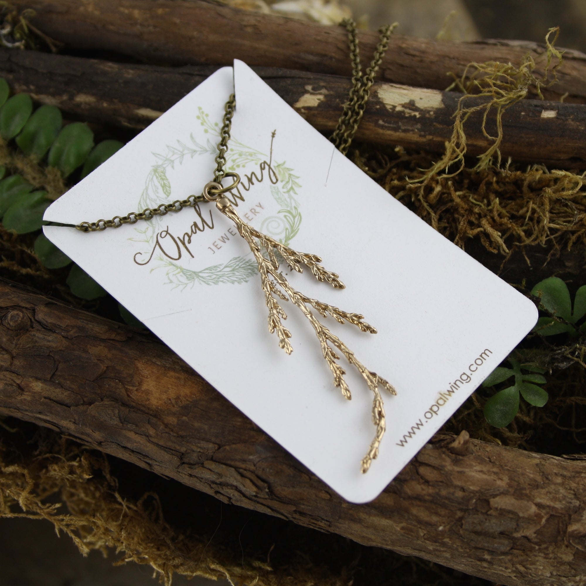 Eastern Cedar Pendant in Bronze