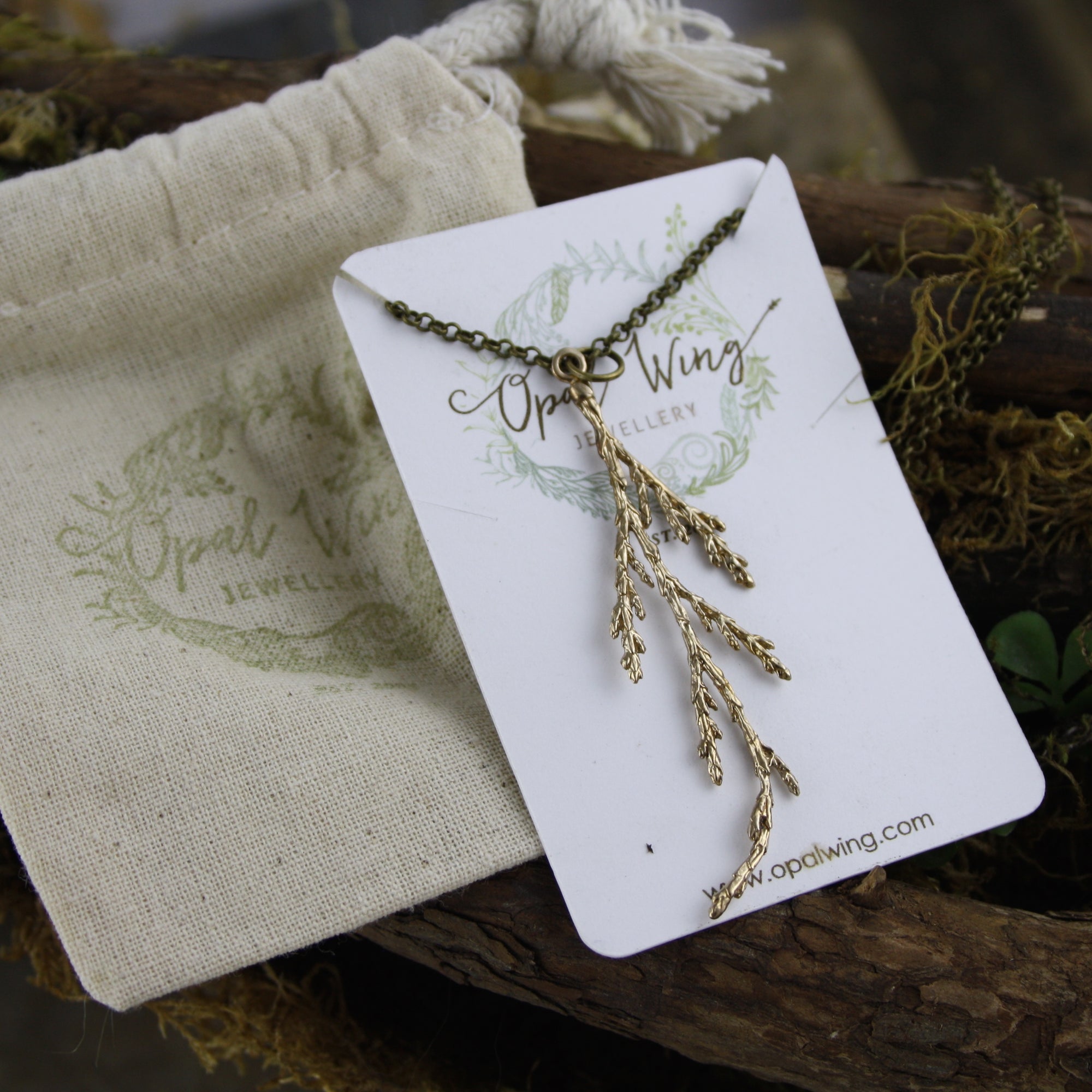 Eastern Cedar Pendant in Bronze