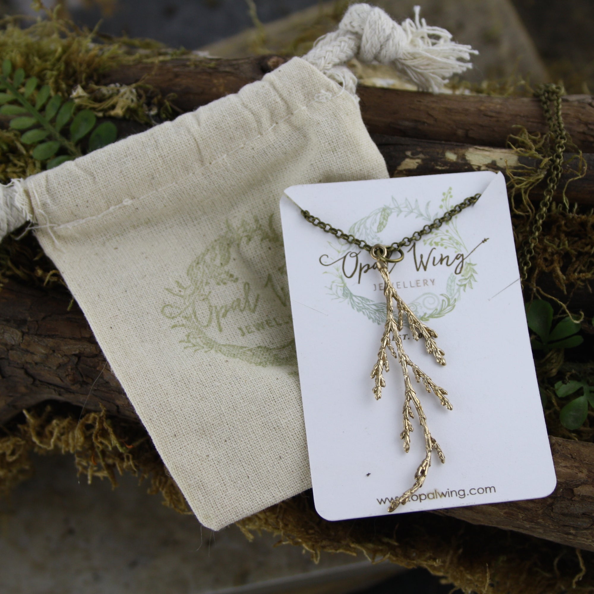 Eastern Cedar Pendant in Bronze