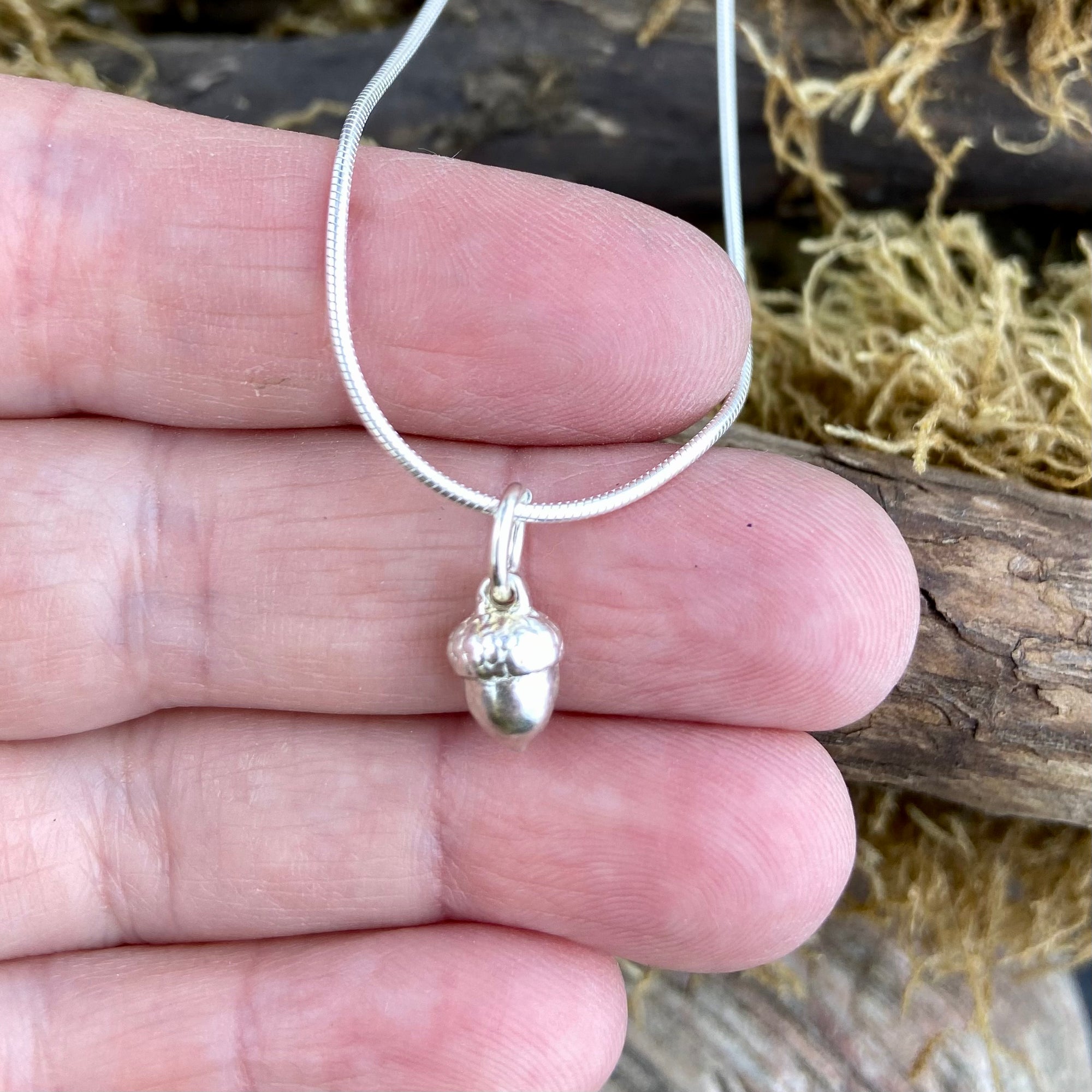 Reserved for Susan: Just Acorn Pendant in silver