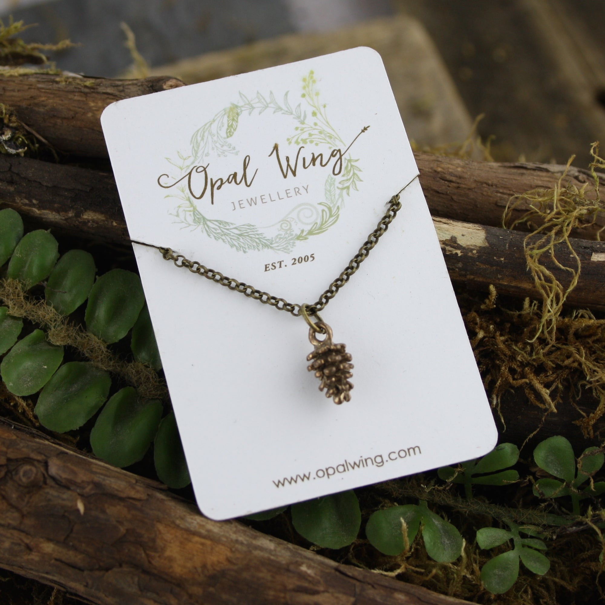 Pine Cone Pendant in Bronze