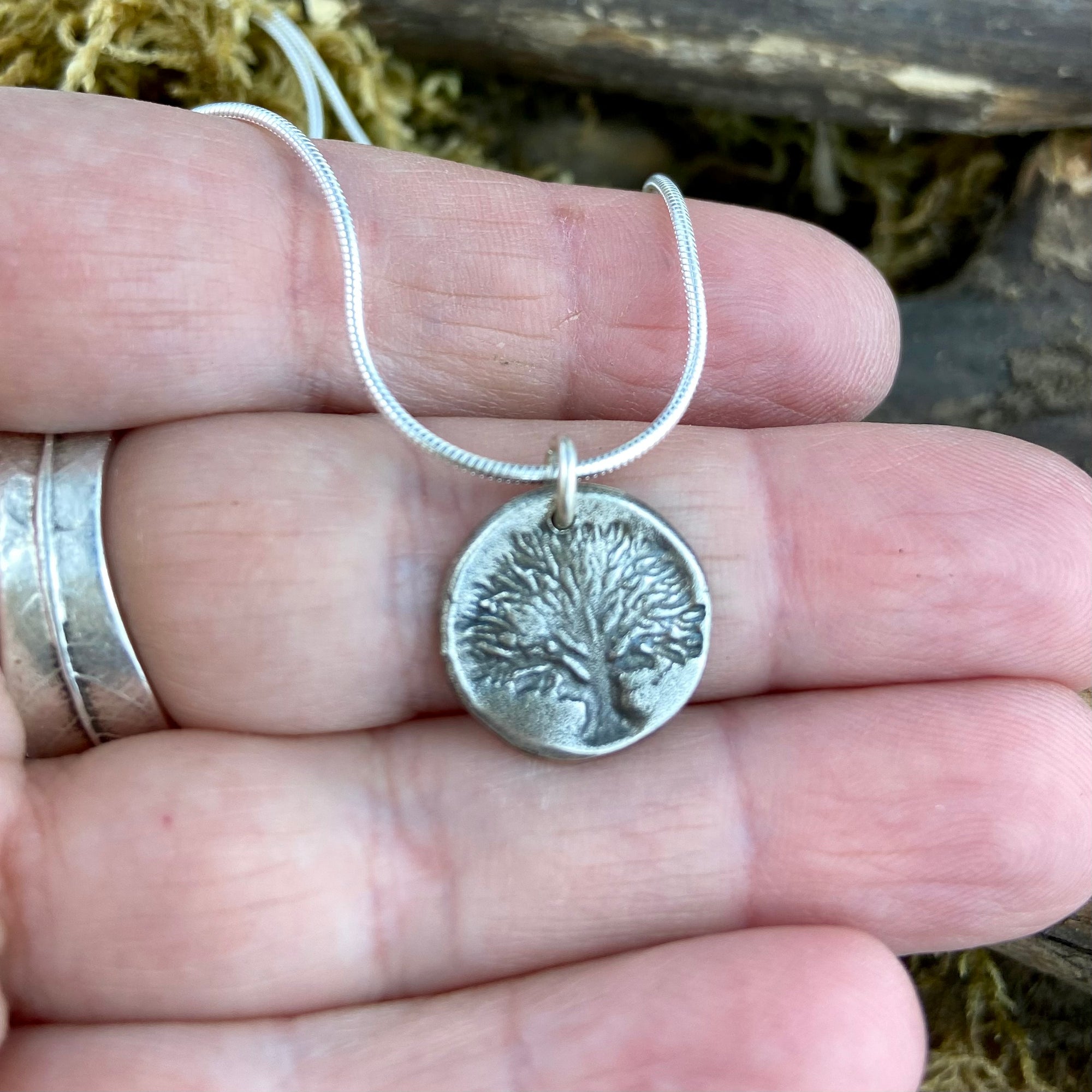 Mini Pressed Tree of Life Pendant