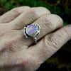 Beautiful Pipe Boulder Opal Moon Goddess Ring