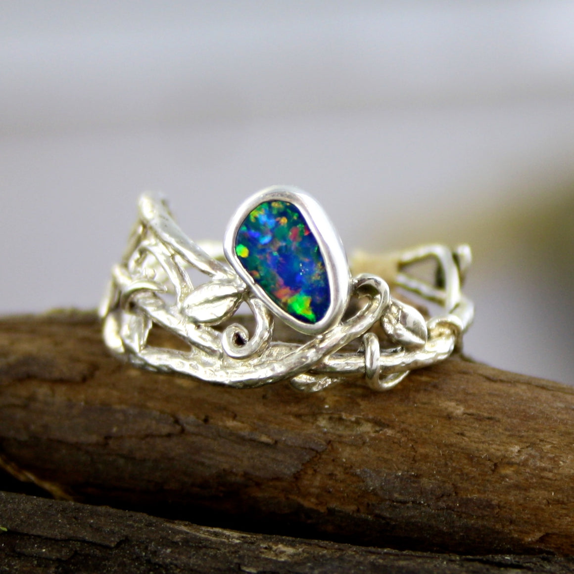 Fairy Elvin Fire Opal Ring