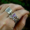 Purple Pipe Boulder Opal Woodland Ring