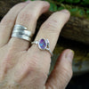 Sweet Little Purple Pipe Boulder Opal Ring