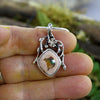 Sweet Little Mexican Fire Opal Floral Pendant