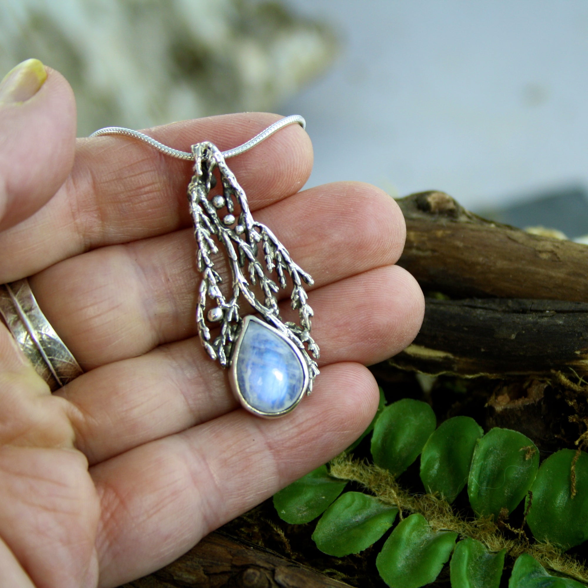 Moonstone Cedar pendant
