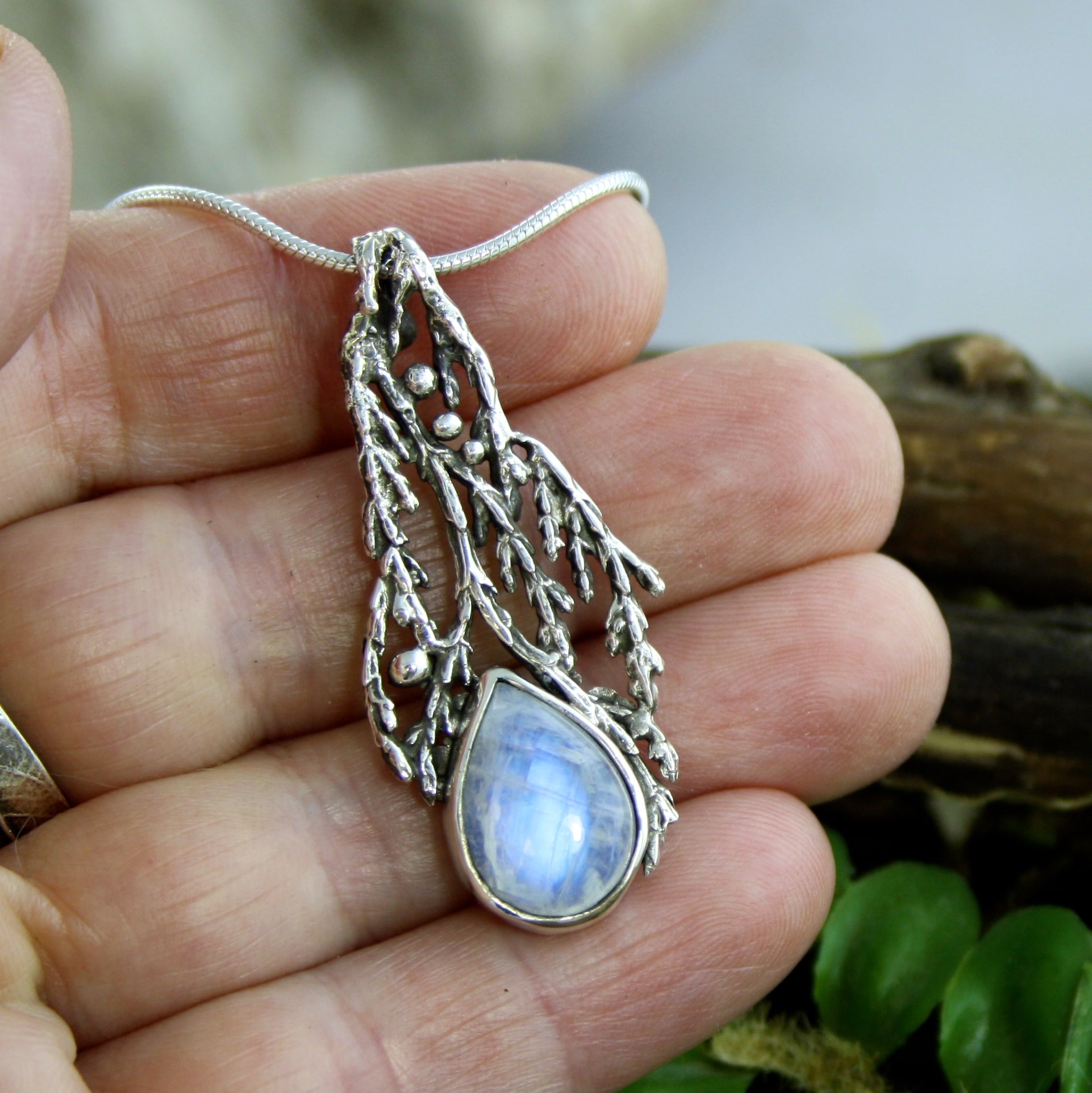 Moonstone Cedar pendant
