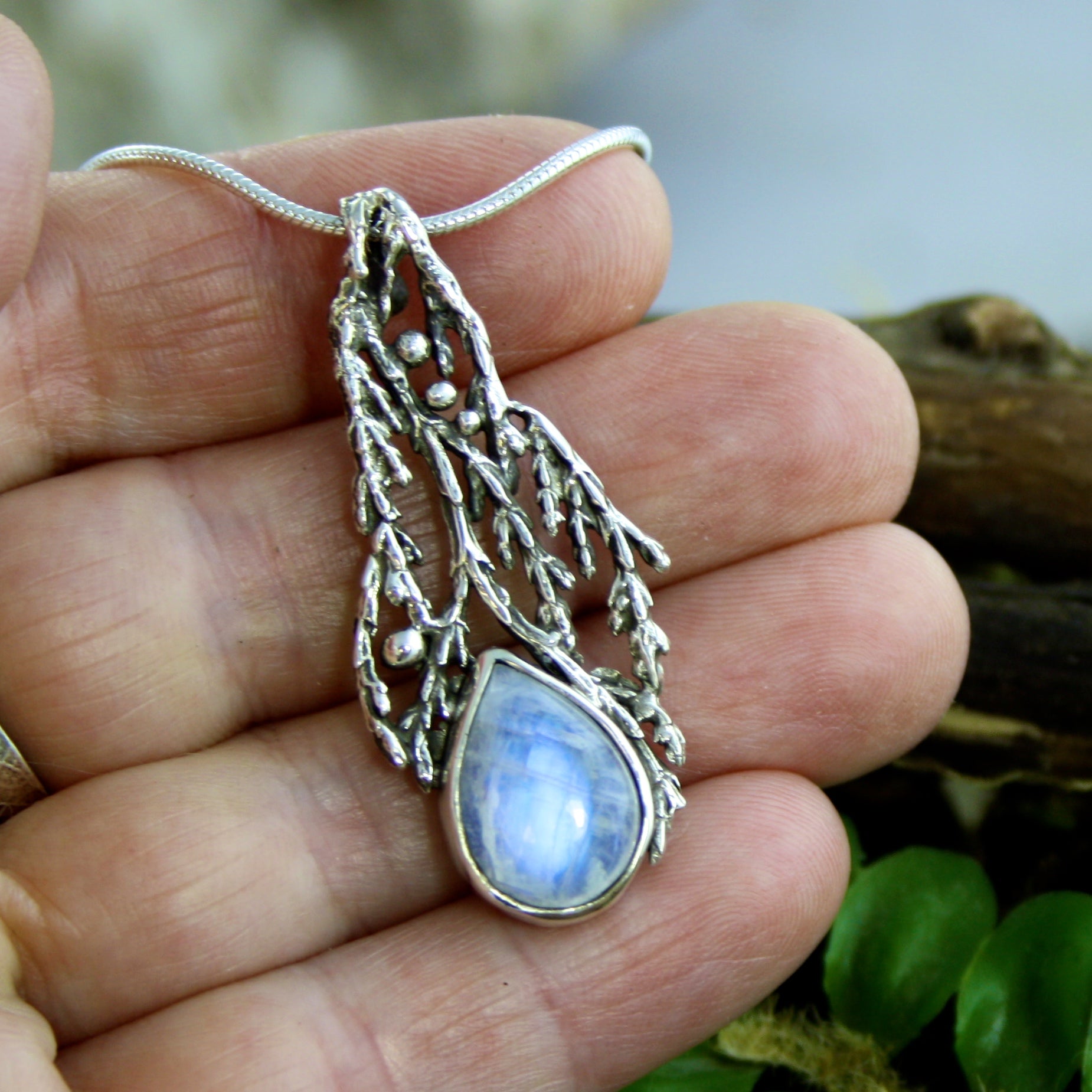 Moonstone Cedar pendant