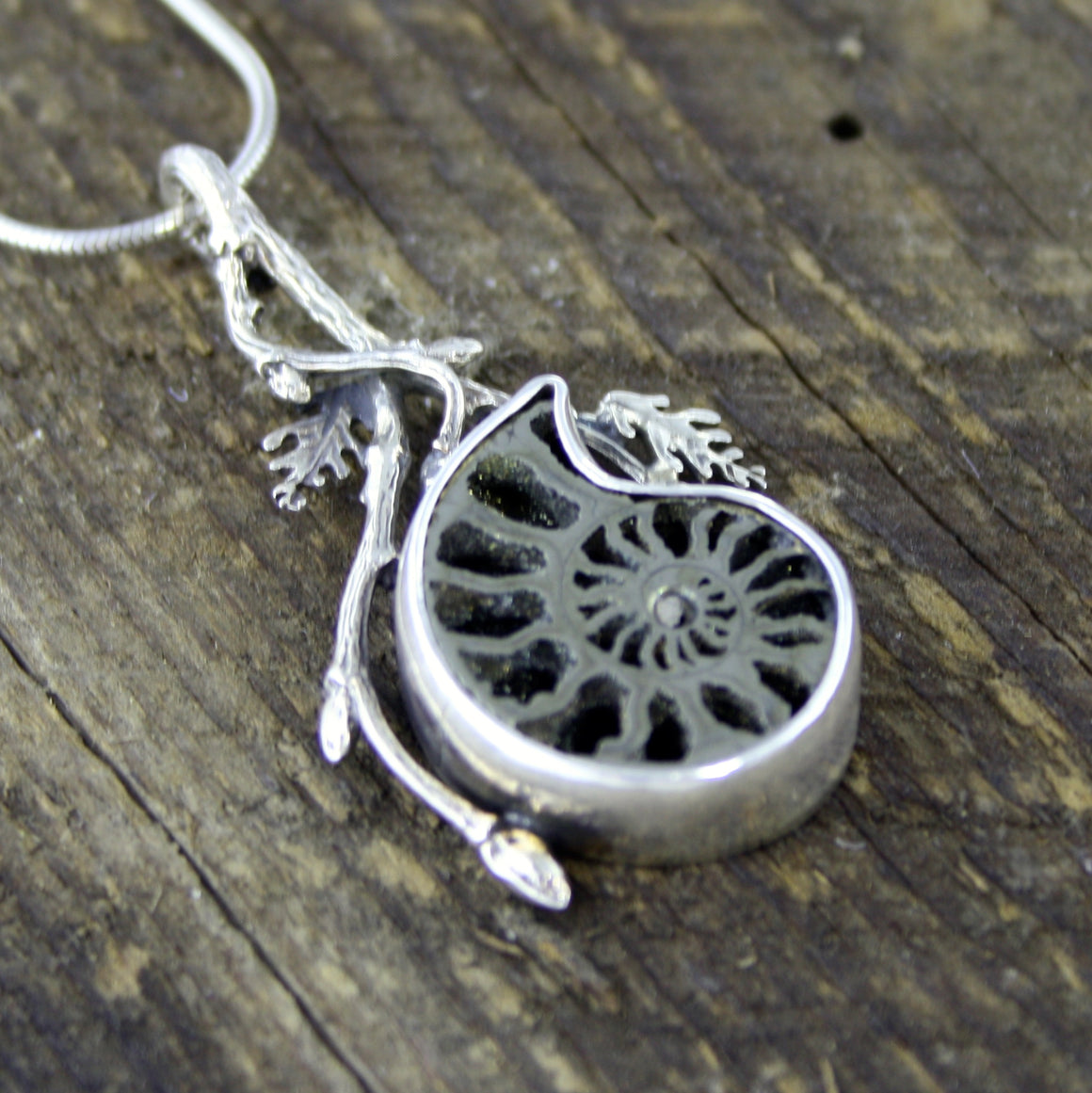 Sacred Spiral Ammonite Pendant