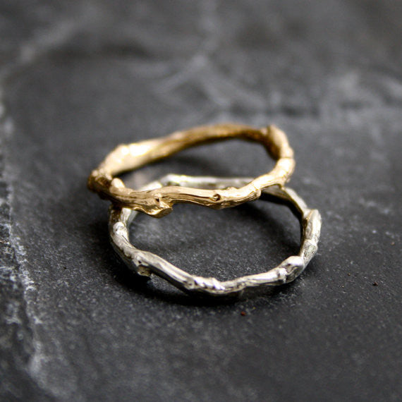 Lovely organic Branch/Twig Wedding band