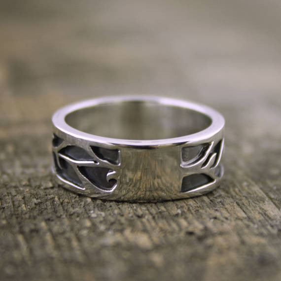 Organic Vine Flow Ring, His Wedding Band