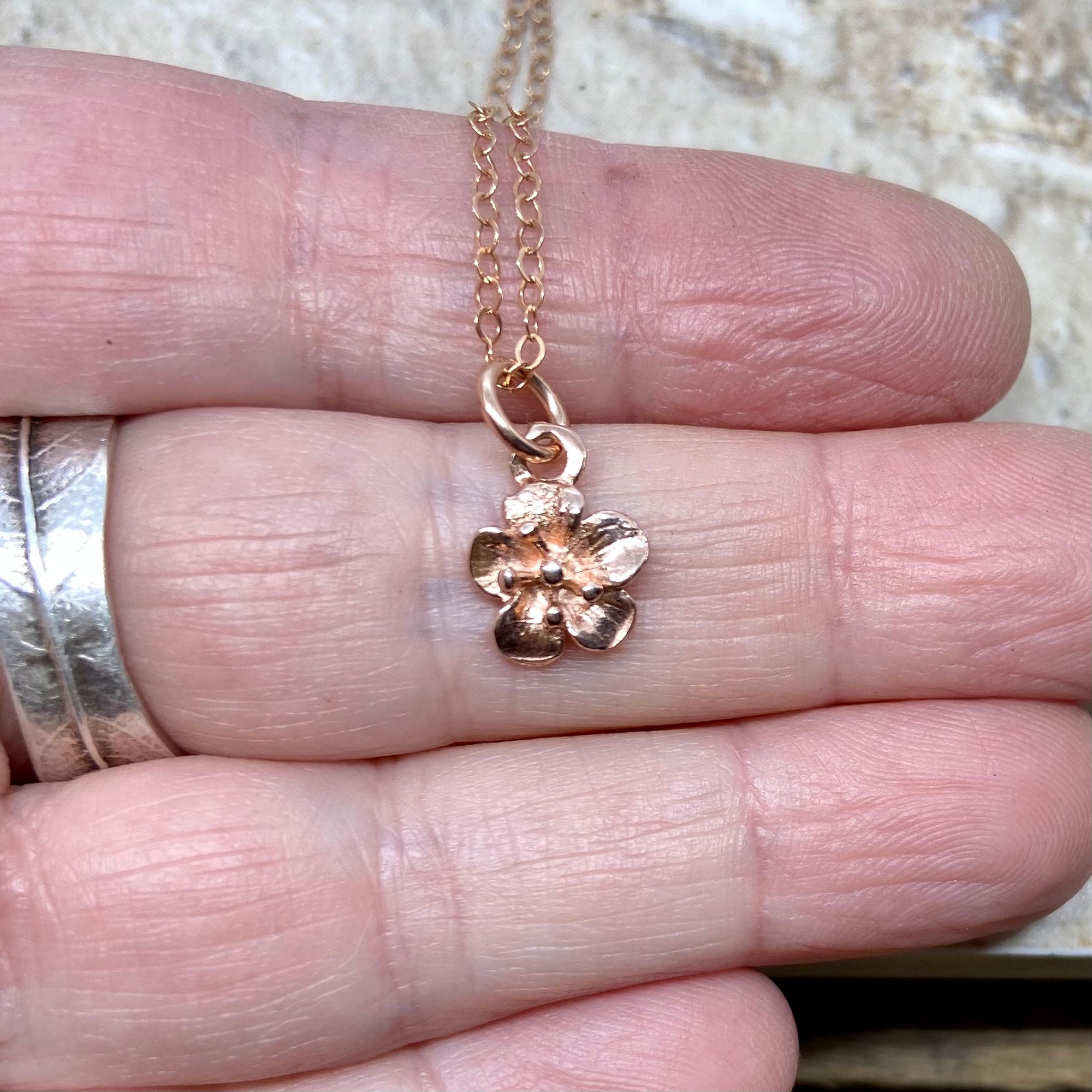 Blossom pendant in Rose Gold Filled