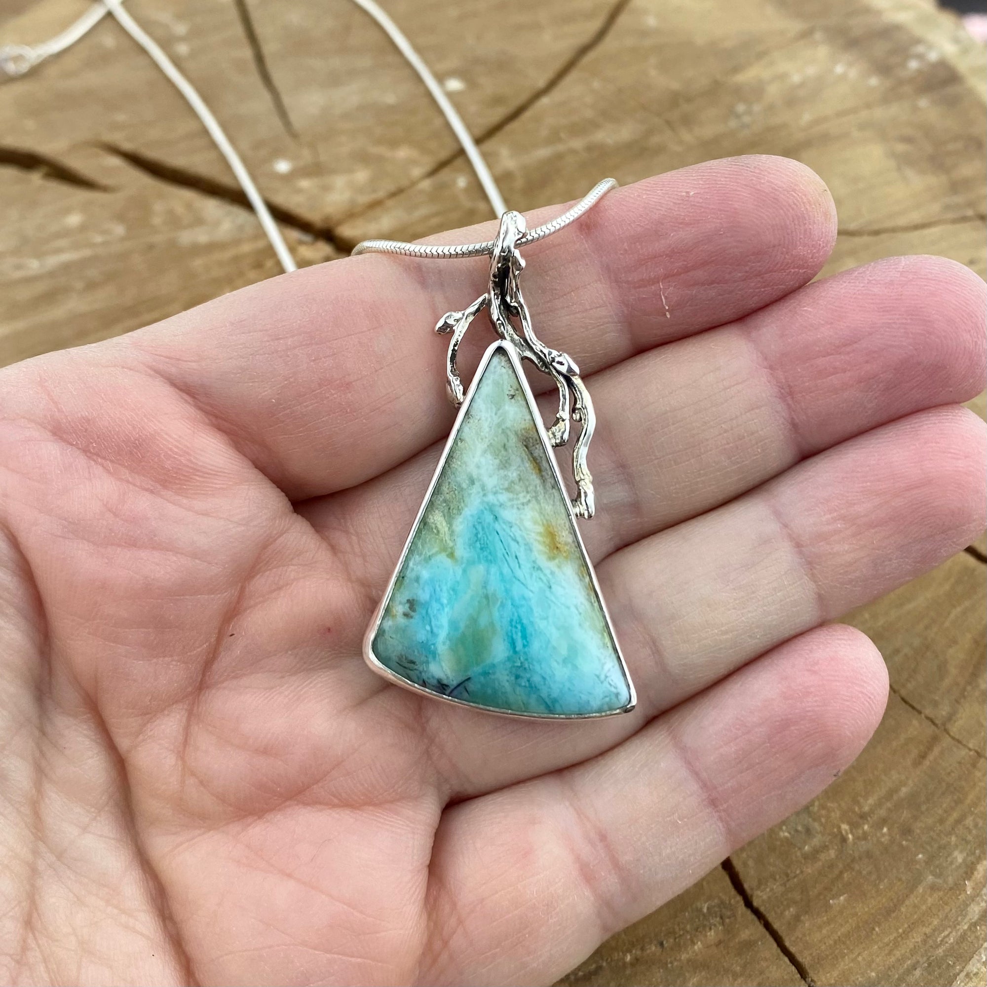Peruvian Opal Woodland Pendant