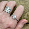Rose Leaf Ring in Silver