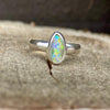 Sweet Little Fiery Pipe Boulder Opal Ring
