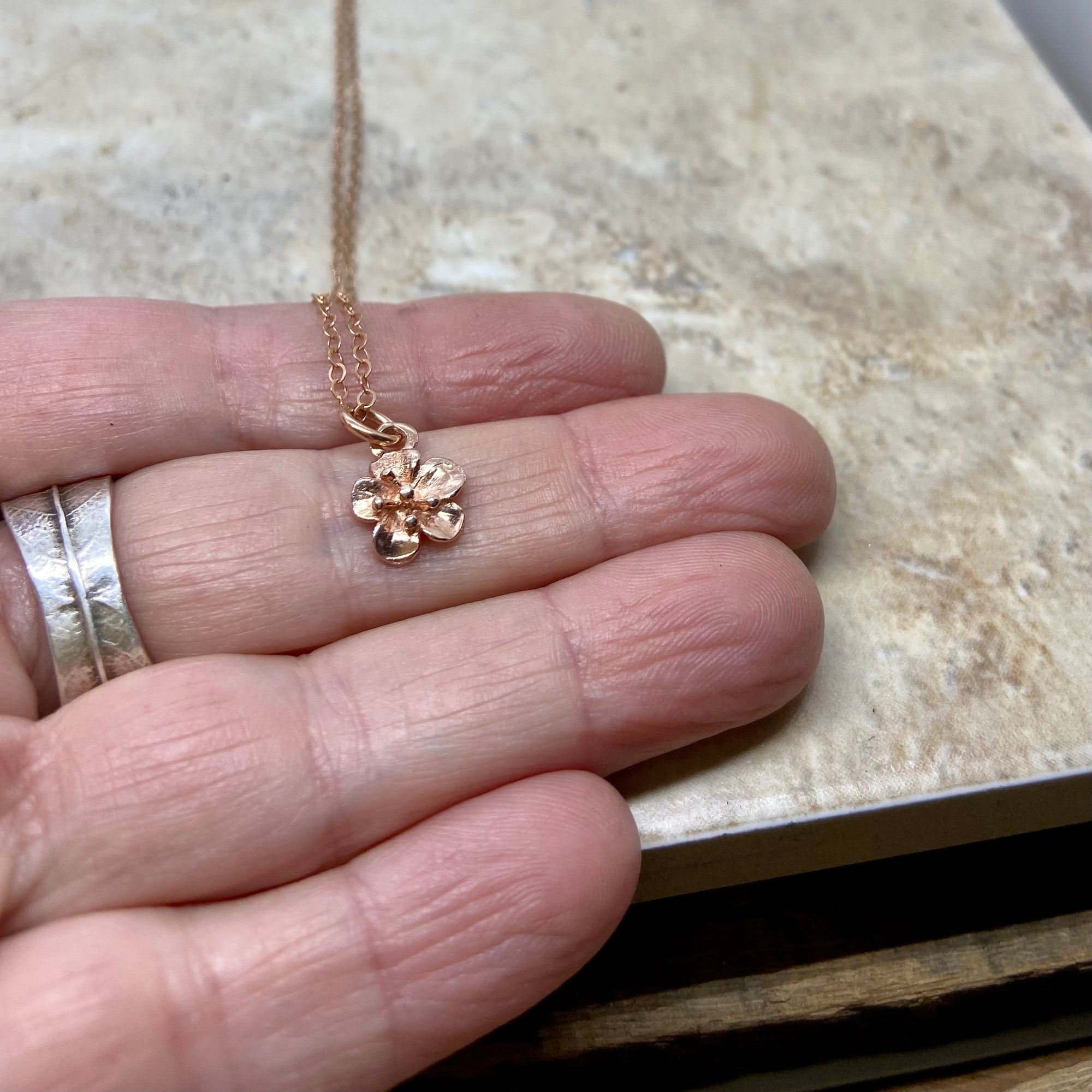 Blossom pendant in Rose Gold Filled