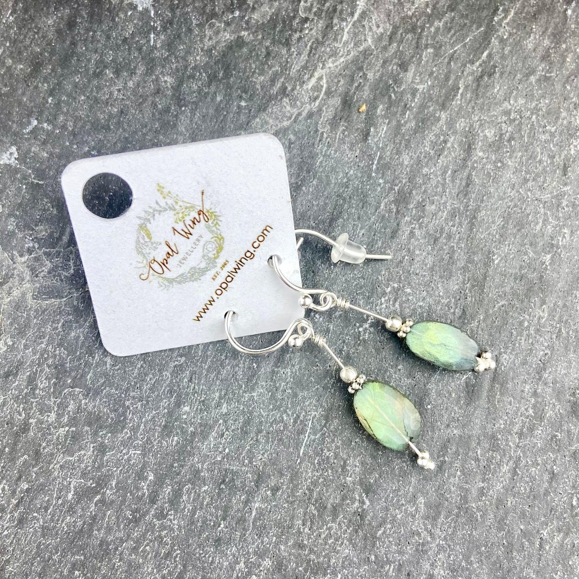 Labradorite earrings