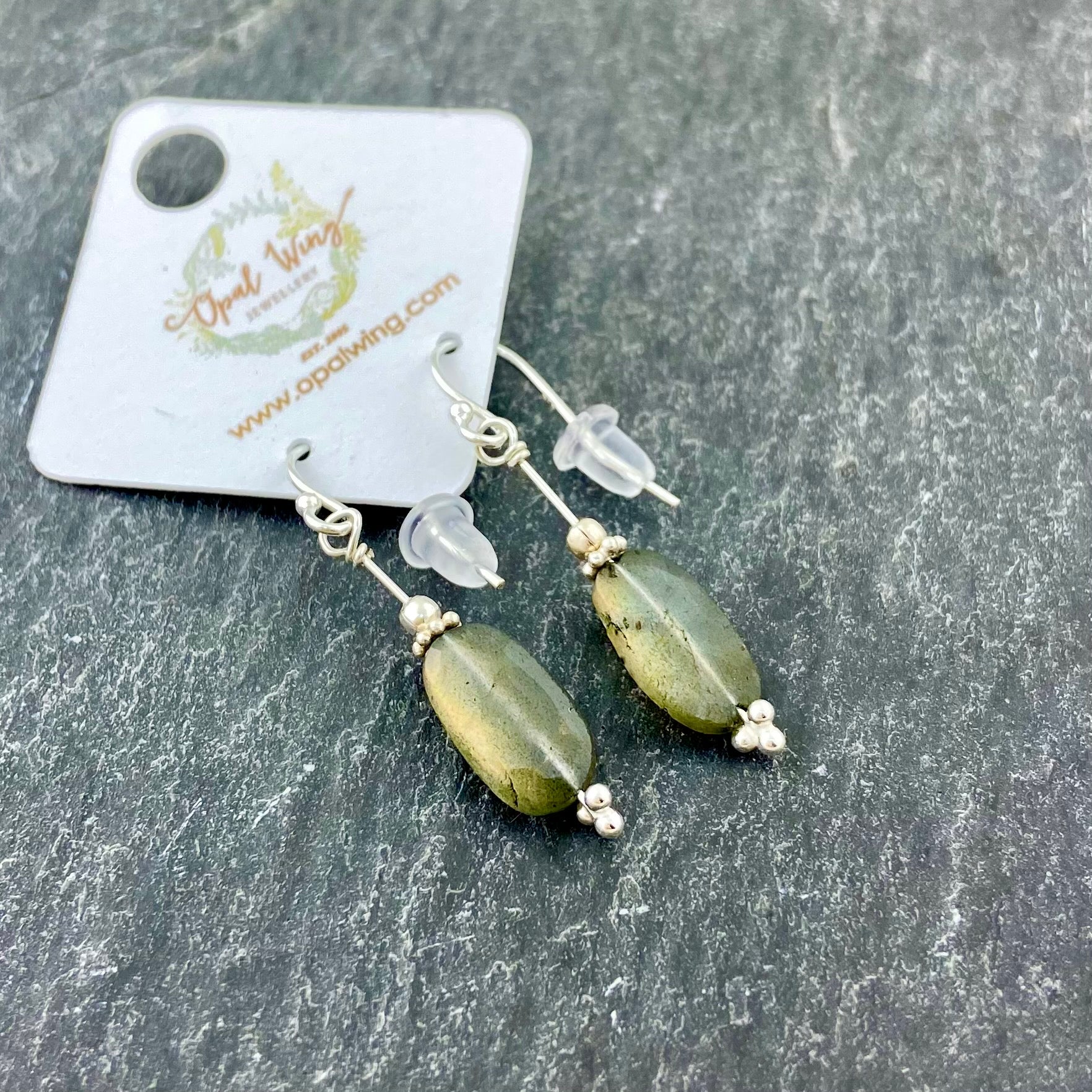 Labradorite earrings